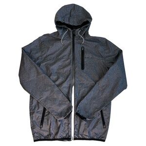 Rip Curl Anti Series Jacket Men's Small Gray Anti Cold Wind Rain Hooded Full Zip
